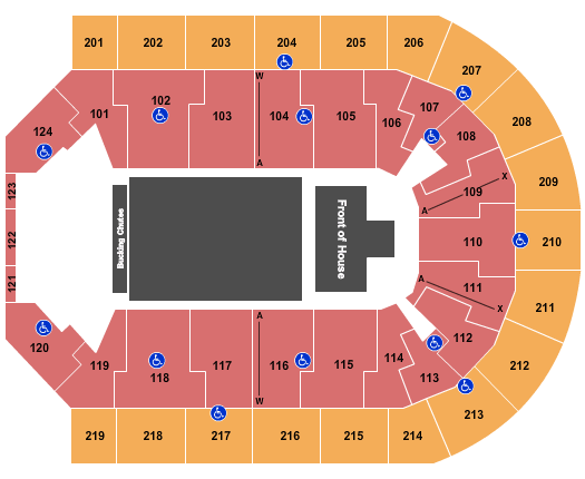 Denny Sanford Premier Center PBR Seating Chart